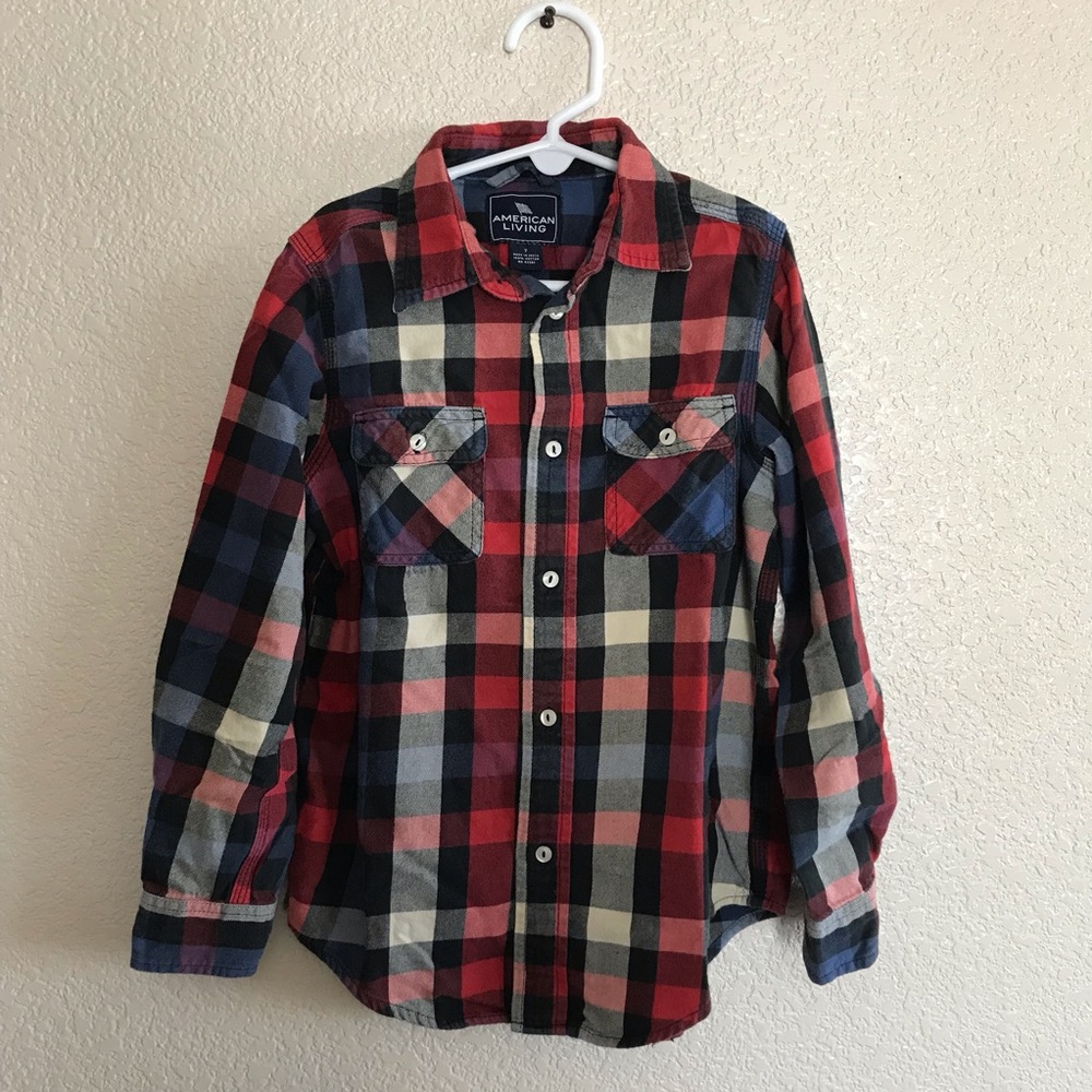 American Living Kids button Down Shirt Sz 7